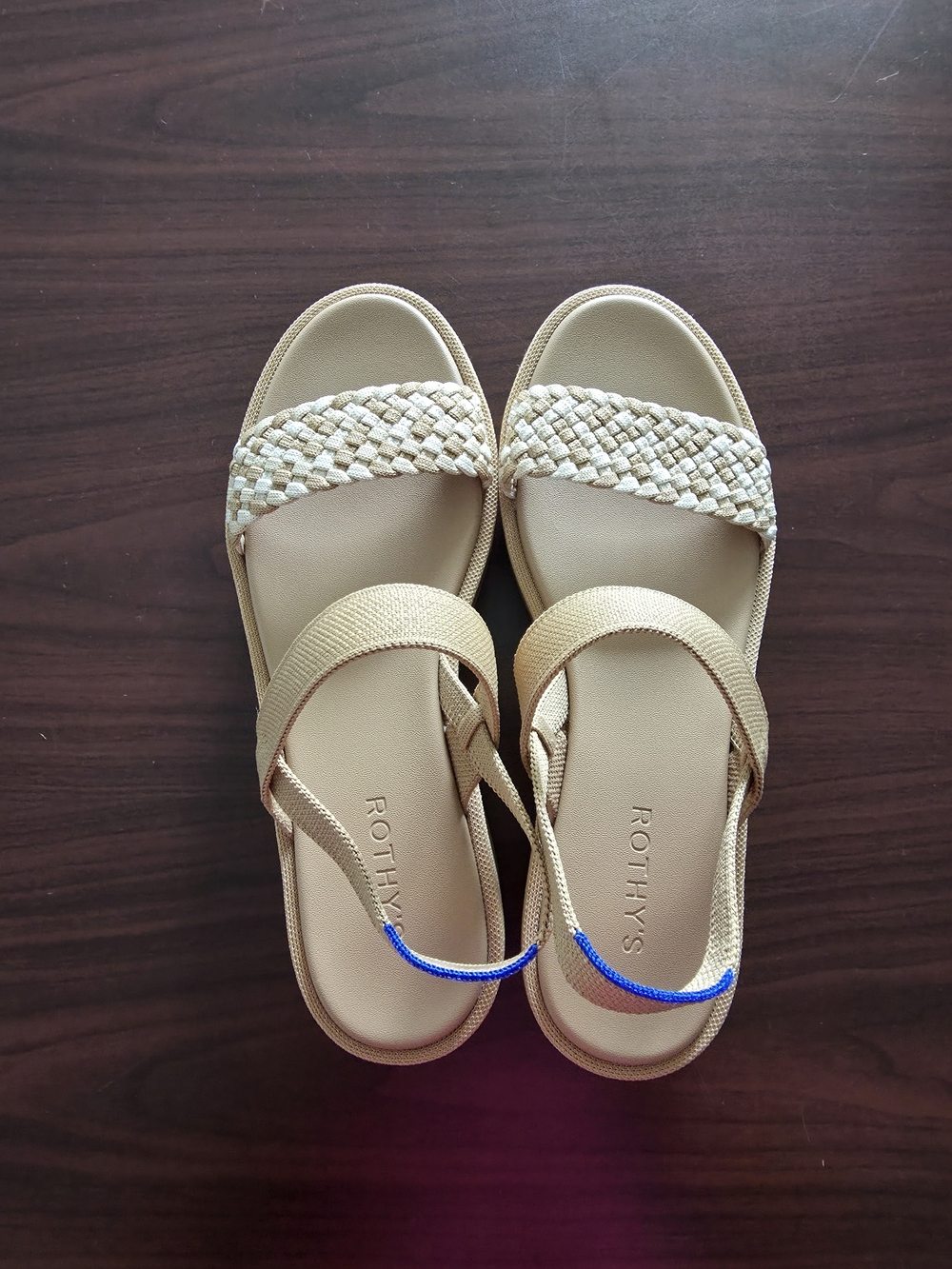 Rothy's Women's Tan Braided Strap Sandals